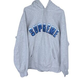 Supreme Icy Arc Hoodie XL Light Gray Blue Mens Hypewear Streetwear